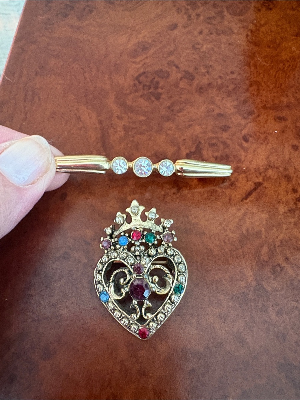 Vintage Goldtone Pins/Brooches x Two